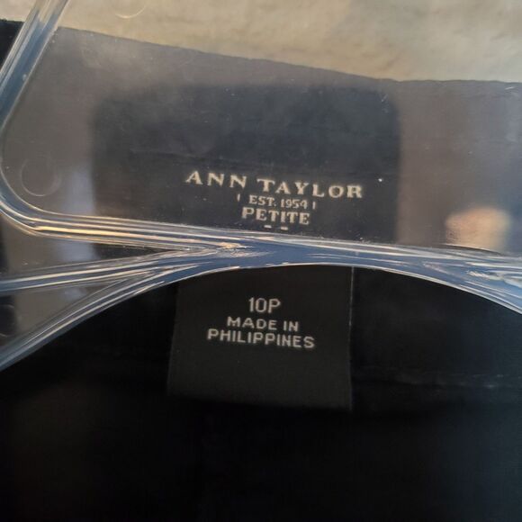 Ann Taylor Utility Jacket Black Full Zip Long Sleeves Womens 10P Multi Pockets - Picture 3 of 12